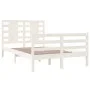 Solid white pine wood bed frame 120x200 cm by vidaXL, Beds and slatted bases - Ref: Foro24-3104279, Price: 129,32 €, Discount: %