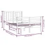 Solid white pine wood bed frame 120x200 cm by vidaXL, Beds and slatted bases - Ref: Foro24-3104279, Price: 129,32 €, Discount: %
