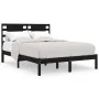 Estructura de cama de madera maciza de pino negra 140x190 cm de vidaXL, Camas y somieres - Ref: Foro24-3104202, Precio: 165,7...