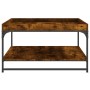 Engineered wood and iron smoke oak coffee table 80x80x45cm by vidaXL, Coffee table - Ref: Foro24-832815, Price: 62,07 €, Disc...