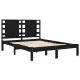 Estructura de cama de madera maciza de pino negra 140x190 cm de vidaXL, Camas y somieres - Ref: Foro24-3104202, Precio: 165,7...
