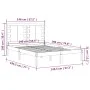 Estructura de cama de madera maciza de pino negra 140x190 cm de vidaXL, Camas y somieres - Ref: Foro24-3104202, Precio: 165,7...