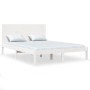 Solid white pine wood bed frame 140x190 cm by vidaXL, Beds and slatted bases - Ref: Foro24-3104134, Price: 186,23 €, Discount: %