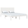 Solid white pine wood bed frame 140x190 cm by vidaXL, Beds and slatted bases - Ref: Foro24-3104134, Price: 186,23 €, Discount: %