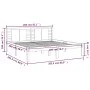 Solid gray pine wood bed frame 200x200 cm by vidaXL, Beds and slatted bases - Ref: Foro24-3104240, Price: 173,19 €, Discount: %