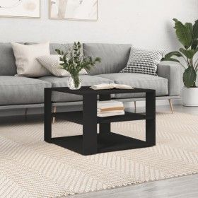 Black engineered wood coffee table 59.5x59.5x40 cm by vidaXL, Coffee table - Ref: Foro24-834246, Price: 38,89 €, Discount: %