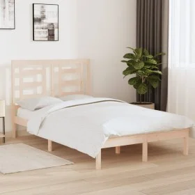 Solid pine wood bed frame 120x200 cm by vidaXL, Beds and slatted bases - Ref: Foro24-3104343, Price: 109,48 €, Discount: %