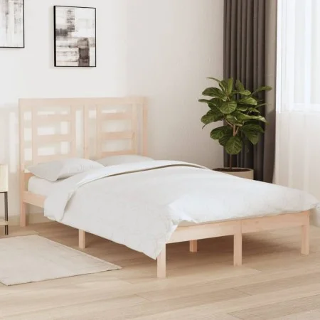 Solid pine wood bed frame 120x200 cm by vidaXL, Beds and slatted bases - Ref: Foro24-3104343, Price: 109,48 €, Discount: %