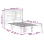 Estructura de cama madera maciza de pino 120x200 cm de vidaXL, Camas y somieres - Ref: Foro24-3104343, Precio: 110,84 €, Desc...