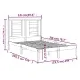 Solid pine wood bed frame 120x200 cm by vidaXL, Beds and slatted bases - Ref: Foro24-3104343, Price: 109,48 €, Discount: %