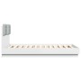 Estructura de cama con cabecero y luces LED blanco 140x190 cm