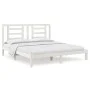 White solid wood bed frame Supe King 180x200 cm by vidaXL, Beds and slatted bases - Ref: Foro24-3104364, Price: 141,79 €, Dis...