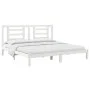 White solid wood bed frame Supe King 180x200 cm by vidaXL, Beds and slatted bases - Ref: Foro24-3104364, Price: 141,79 €, Dis...