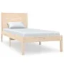 Solid pine wood bed frame 100x200 cm by vidaXL, Beds and slatted bases - Ref: Foro24-3104143, Price: 105,54 €, Discount: %