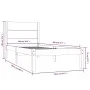 Solid pine wood bed frame 100x200 cm by vidaXL, Beds and slatted bases - Ref: Foro24-3104143, Price: 105,54 €, Discount: %