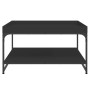 Engineered wood and black iron coffee table 80x80x45 cm by vidaXL, Coffee table - Ref: Foro24-832813, Price: 46,34 €, Discoun...