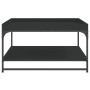 Engineered wood and black iron coffee table 80x80x45 cm by vidaXL, Coffee table - Ref: Foro24-832813, Price: 46,34 €, Discoun...