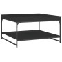 Engineered wood and black iron coffee table 80x80x45 cm by vidaXL, Coffee table - Ref: Foro24-832813, Price: 46,34 €, Discoun...