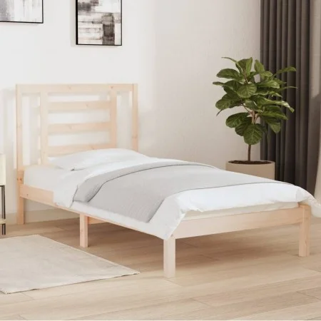 Bettgestell aus massivem Kiefernholz, 90 x 200 cm von vidaXL, Betten und Lattenroste - Ref: Foro24-3104333, Preis: 80,28 €, R...