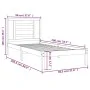 Bettgestell aus massivem Kiefernholz, 90 x 200 cm von vidaXL, Betten und Lattenroste - Ref: Foro24-3104333, Preis: 80,28 €, R...