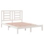 Massiver Bettrahmen aus weißem Kiefernholz, 140 x 190 cm von vidaXL, Betten und Lattenroste - Ref: Foro24-3104329, Preis: 124...