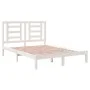 Solid white pine wood bed frame 140x190 cm by vidaXL, Beds and slatted bases - Ref: Foro24-3104329, Price: 122,46 €, Discount: %