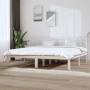 Solid white pine wood bed frame 200x200 cm by vidaXL, Beds and slatted bases - Ref: Foro24-3104239, Price: 154,94 €, Discount: %