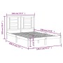 Massiver Bettrahmen aus weißem Kiefernholz, 140 x 190 cm von vidaXL, Betten und Lattenroste - Ref: Foro24-3104329, Preis: 124...