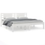Solid white pine wood bed frame 200x200 cm by vidaXL, Beds and slatted bases - Ref: Foro24-3104239, Price: 154,94 €, Discount: %