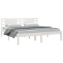 Solid white pine wood bed frame 200x200 cm by vidaXL, Beds and slatted bases - Ref: Foro24-3104239, Price: 154,94 €, Discount: %