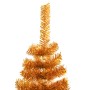 Árbol de Navidad artificial con soporte PET dorado 150 cm