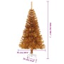 Árbol de Navidad artificial con soporte PET dorado 150 cm