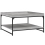 Sonoma gray engineered wood and iron coffee table 80x80x45 cm by vidaXL, Coffee table - Ref: Foro24-832816, Price: 62,99 €, D...