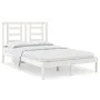 Solid white pine wood bed frame 120x200 cm by vidaXL, Beds and slatted bases - Ref: Foro24-3104344, Price: 114,79 €, Discount: %