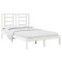Solid white pine wood bed frame 120x200 cm by vidaXL, Beds and slatted bases - Ref: Foro24-3104344, Price: 114,79 €, Discount: %