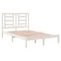 Solid white pine wood bed frame 120x200 cm by vidaXL, Beds and slatted bases - Ref: Foro24-3104344, Price: 114,79 €, Discount: %