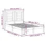 Solid white pine wood bed frame 120x200 cm by vidaXL, Beds and slatted bases - Ref: Foro24-3104344, Price: 114,79 €, Discount: %