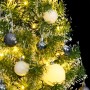 Árbol de Navidad artificial con 150 LEDs bolas y nieve 150 cm