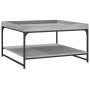 Sonoma gray engineered wood and iron coffee table 80x80x45 cm by vidaXL, Coffee table - Ref: Foro24-832816, Price: 62,99 €, D...