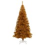 Árbol de Navidad artificial con soporte PET dorado 210 cm