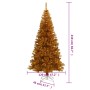Árbol de Navidad artificial con soporte PET dorado 210 cm
