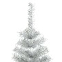Árbol de Navidad artificial con soporte PET plateado 150 cm