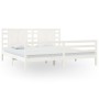 Solid white pine wood bed frame 200x200 cm by vidaXL, Beds and slatted bases - Ref: Foro24-3104304, Price: 171,61 €, Discount: %