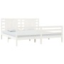 Solid white pine wood bed frame 200x200 cm by vidaXL, Beds and slatted bases - Ref: Foro24-3104304, Price: 171,61 €, Discount: %