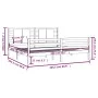 Bettgestell aus massivem, grauem Kiefernholz, 200 x 200 cm von vidaXL, Betten und Lattenroste - Ref: Foro24-3104305, Preis: 1...