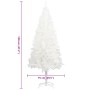 Árbol artificial de Navidad con hojas realistas blanco 120 cm