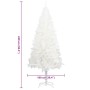Árbol artificial de Navidad con hojas realistas blanco 240 cm
