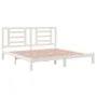 Massives Bettgestell aus weißem Kiefernholz, 200 x 200 cm von vidaXL, Betten und Lattenroste - Ref: Foro24-3104369, Preis: 13...
