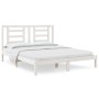 Solid white pine wood bed frame 160x200 cm by vidaXL, Beds and slatted bases - Ref: Foro24-3104359, Price: 129,91 €, Discount: %