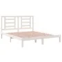 Estructura de cama de madera maciza de pino blanco 160x200 cm de vidaXL, Camas y somieres - Ref: Foro24-3104359, Precio: 126,...